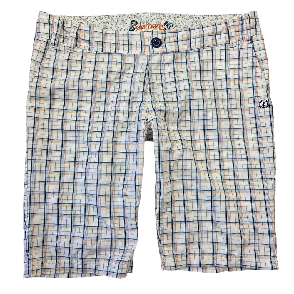 Y2k Element Womens Plaid Low Rise Bermuda Shorts 13 J270BPLY 2000s Bratz Skater